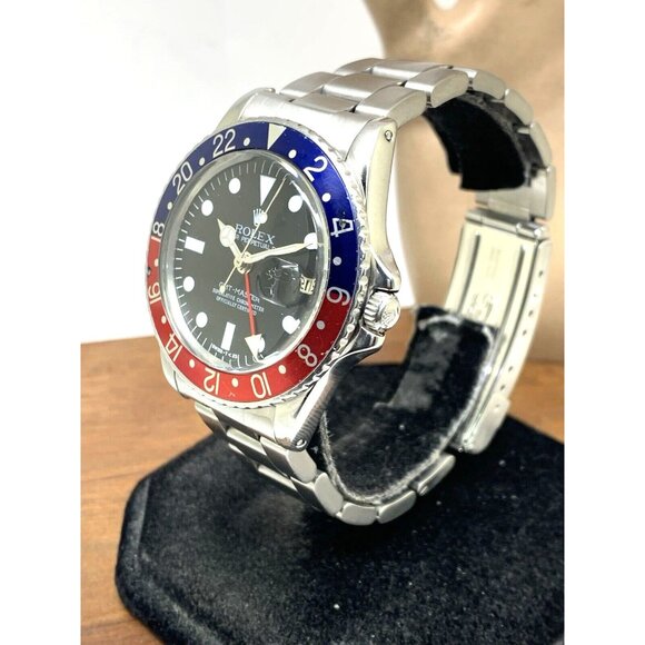 Rolex Men's Watch 1675 GMT Master Automatic Vintage 1968 Black Dial Pepsi Bezel - Picture 2 of 15